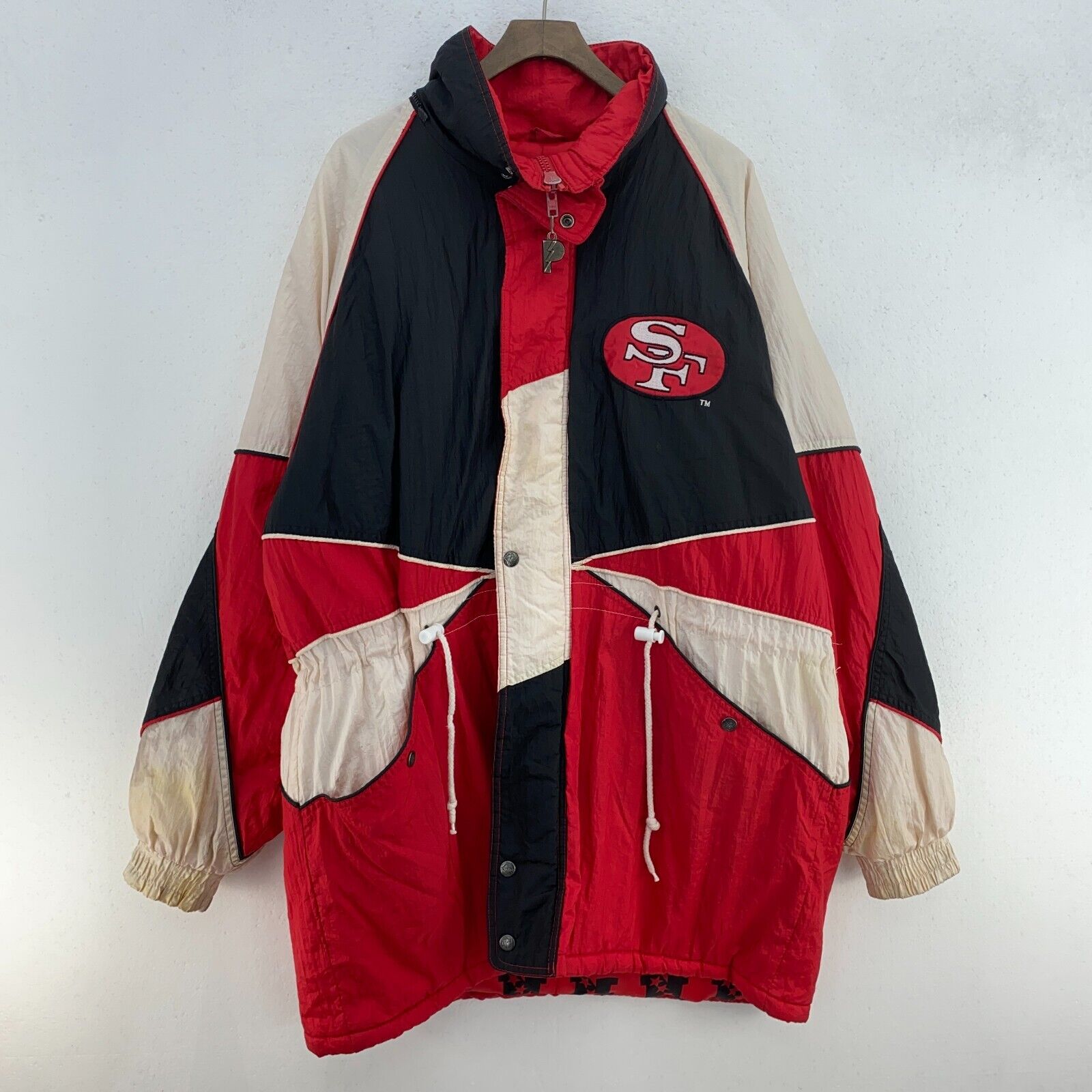 Pro Player San Francisco 49ers Red Insulated Full Zip Jacket Size L