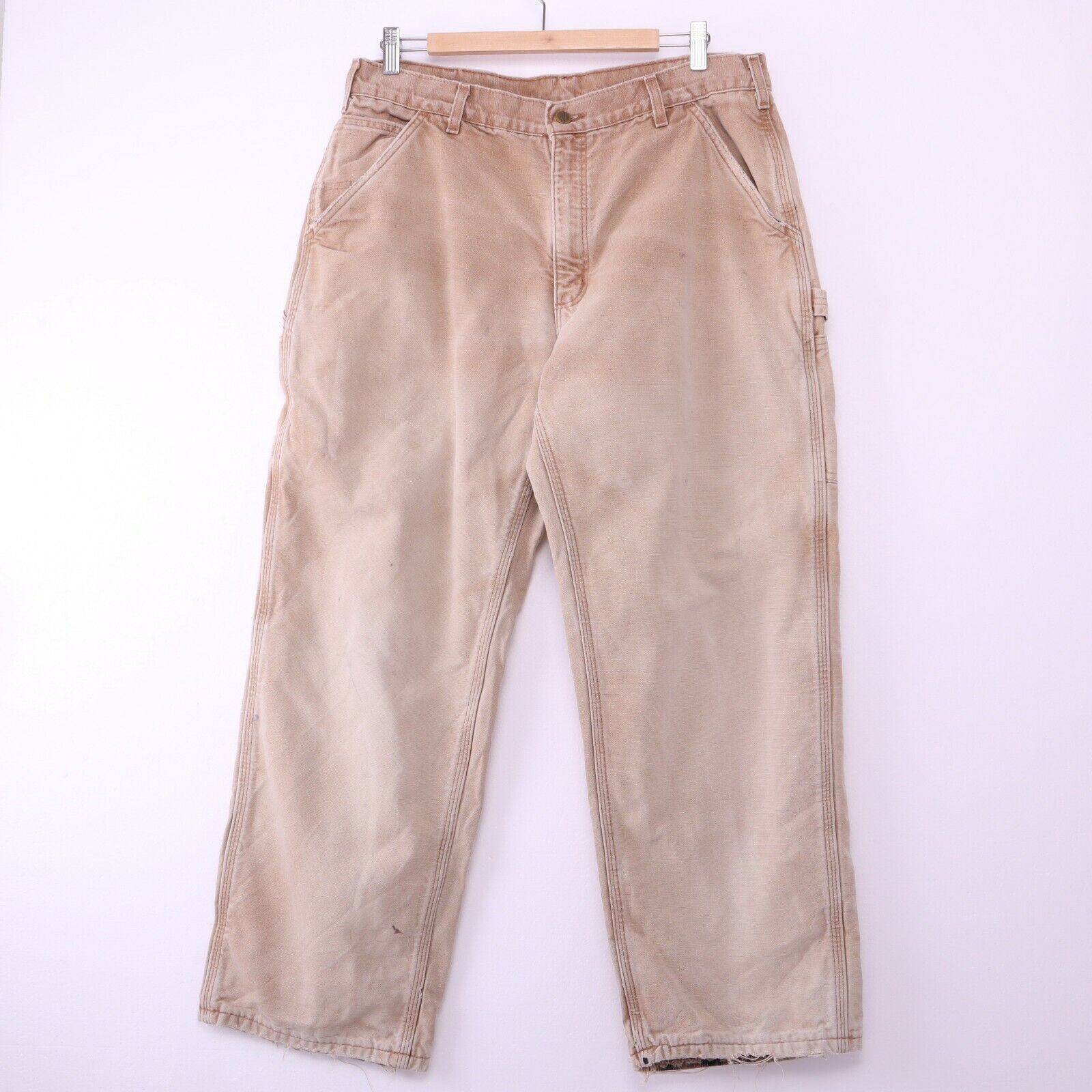 Carhartt Work Pant Tan Size 34x28 Straight