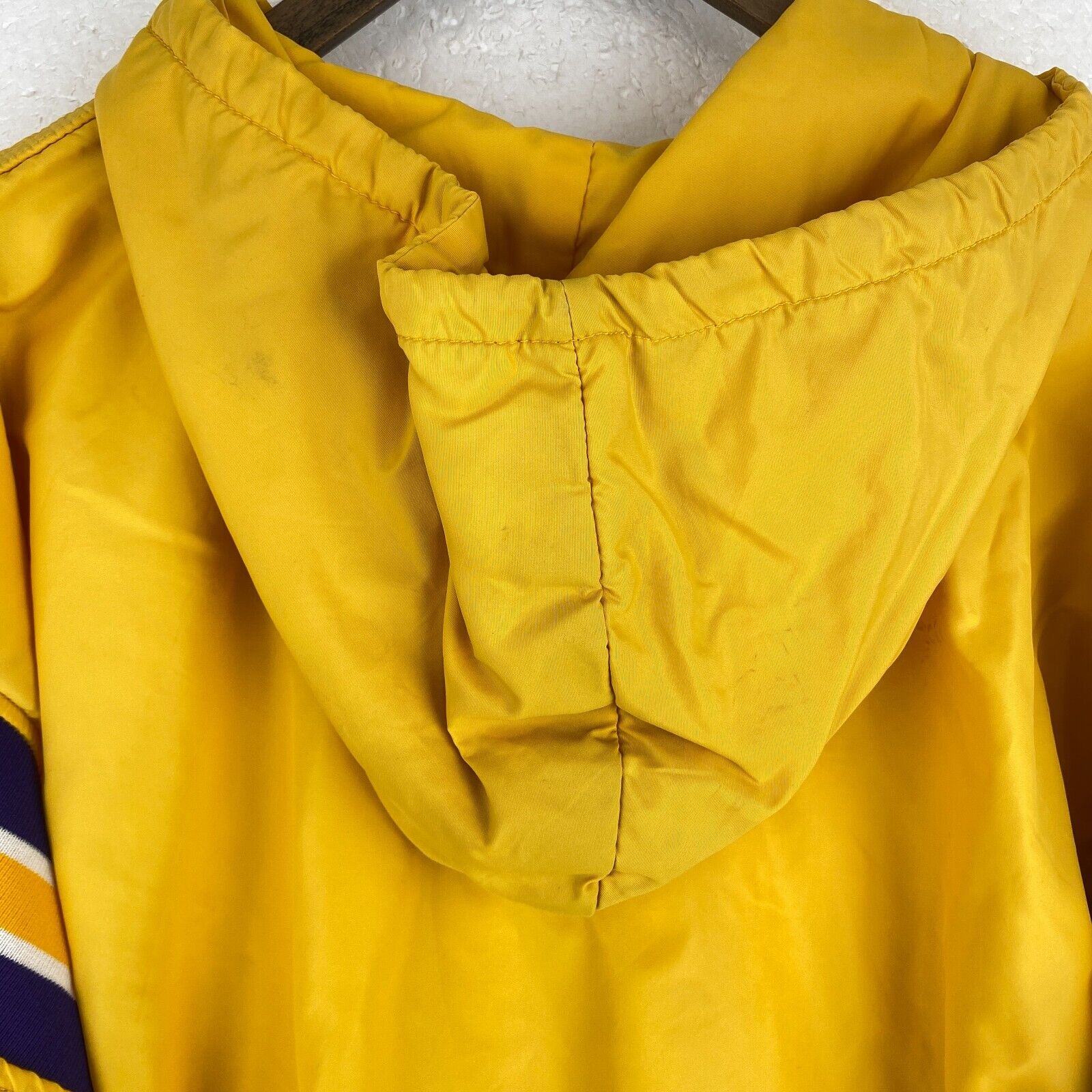 Russell Athletic Flandreau Fliers NCAA Yellow Quarter Zip Hooded Jacket Size XL