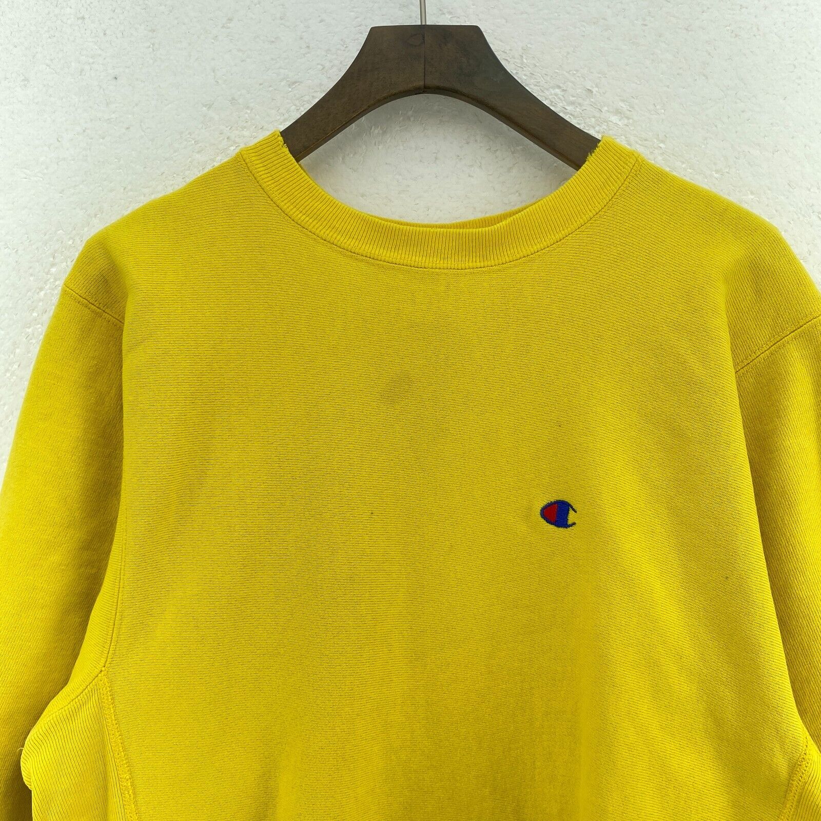 Champion Reverse Weave Yellow Crewneck Sweatshirt Size L