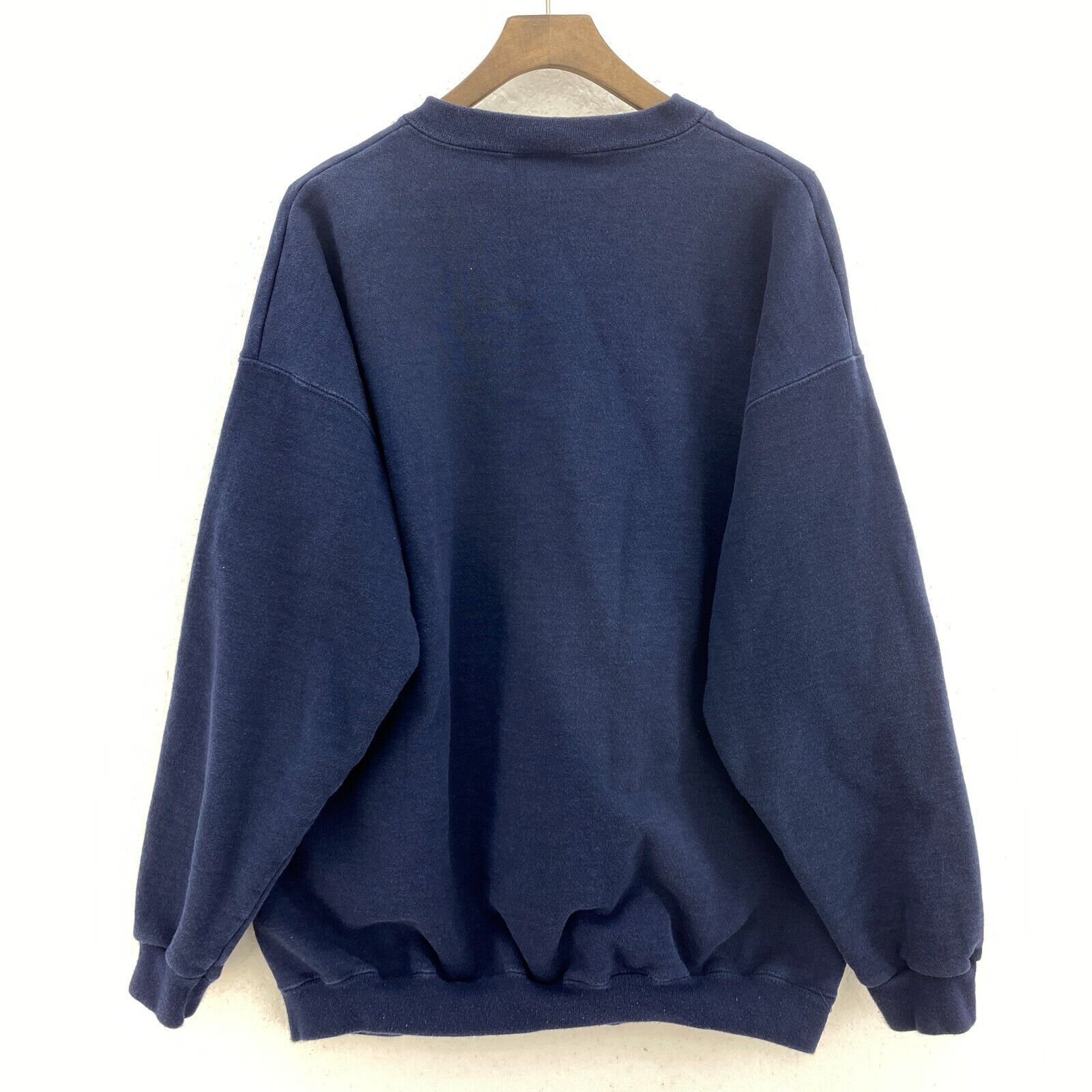Logo Athletic Wolverines Michigan University Navy Blue Sweatshirt Size L