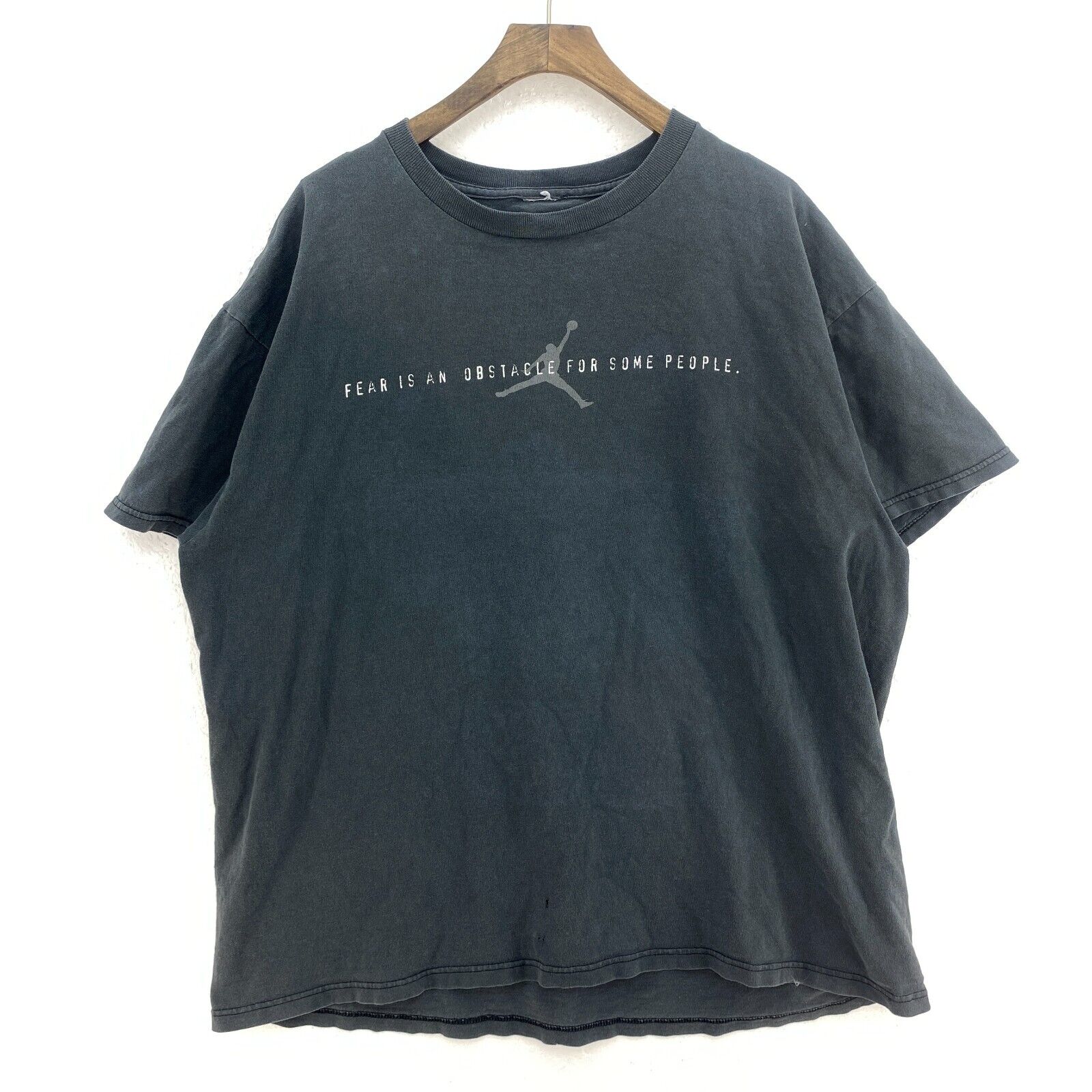 Nike Fear Is An Obstacle For Some People Black T-shirt Size L