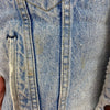 Levi's Sherpa Denim Jacket Blue Light Wash Size M Snap Up