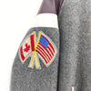 Moldmakers Of Canada Gray Wool Varsity Snap Jacket Size 42