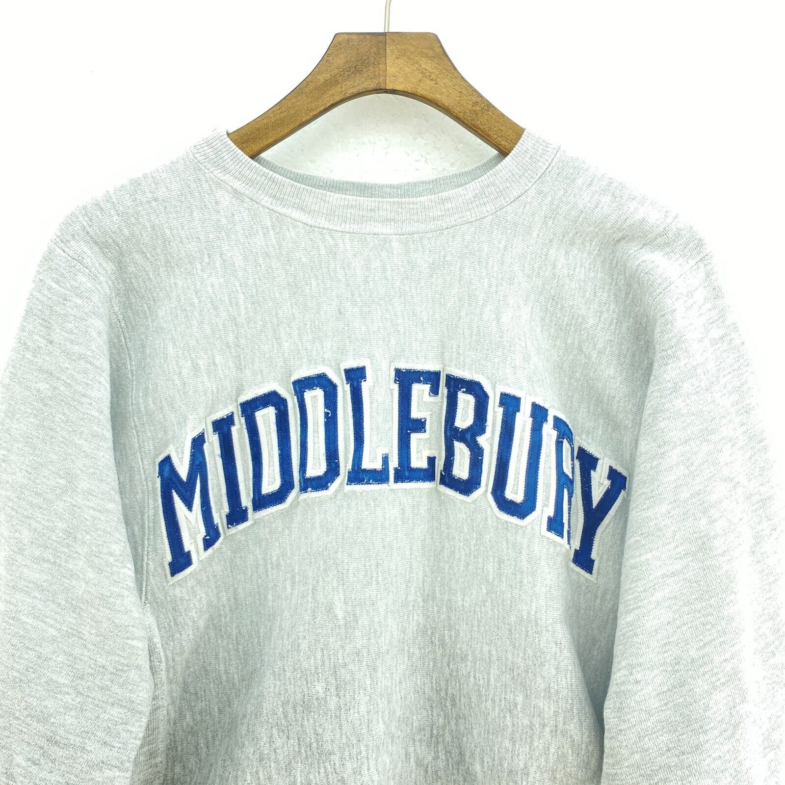 Champion Reverse Weave Middlebury Spell Out Women's Gray Sweatshirt Size M