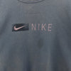 Nike Small Logo Embroidered Blue Sweatshirt Size L Crewneck