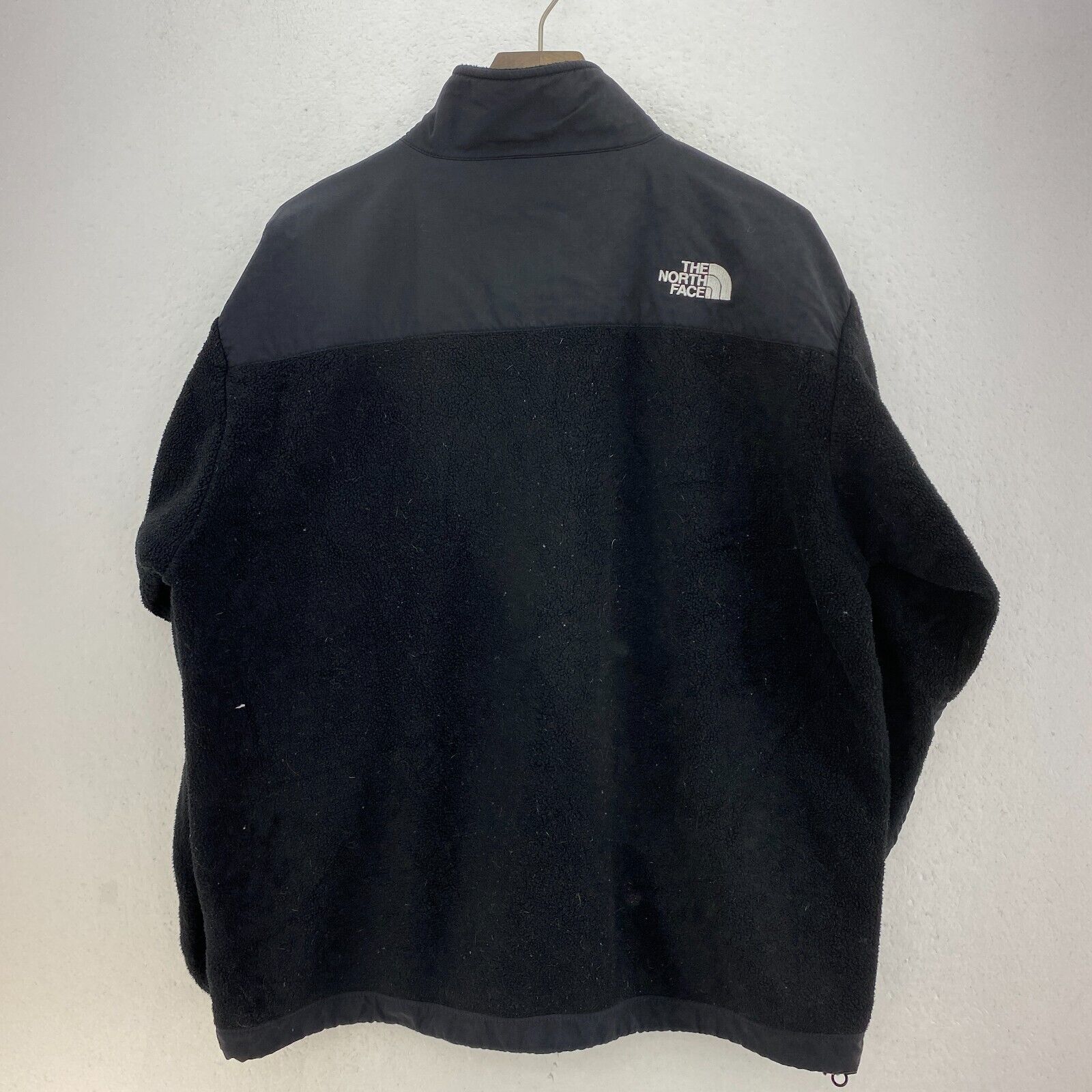 The North Face Logo Full Zip Black Fleece Jacket Size XL