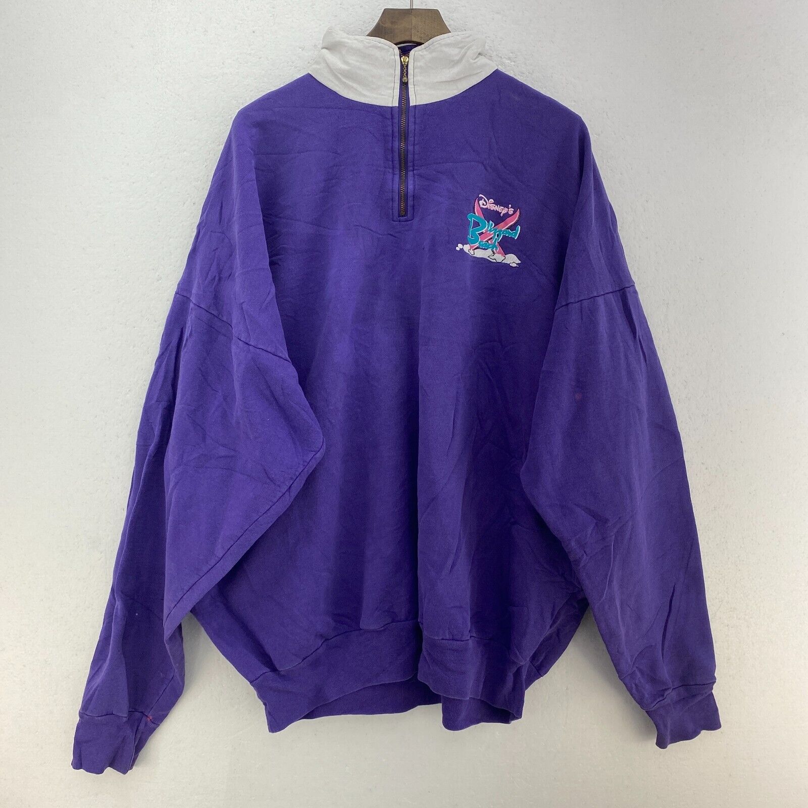 Disney's Blizzard Beach Quarter Zip Purple Sweatshirt Size XL