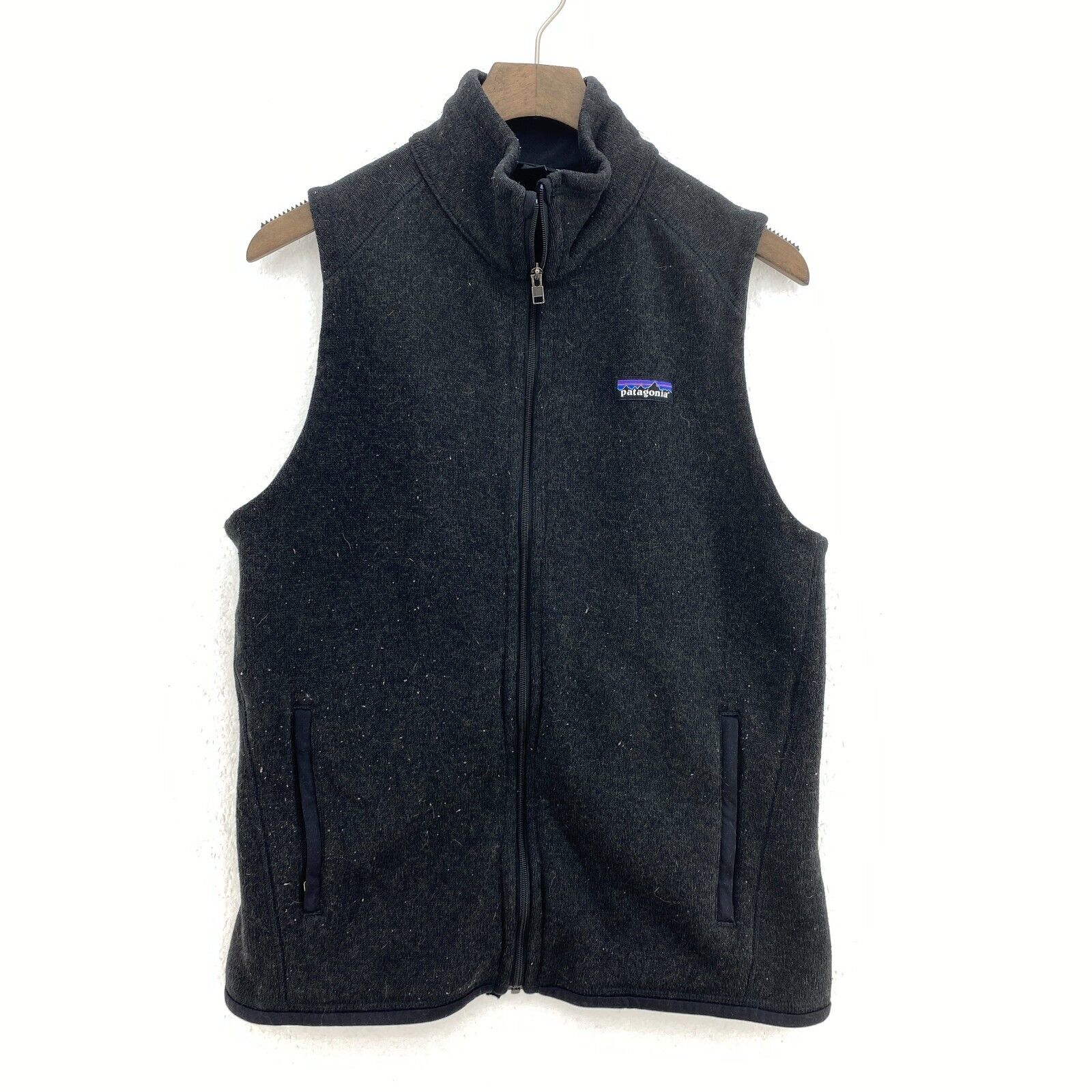 Vintage Patagonia Full Zip Black Vest Jacket Size M