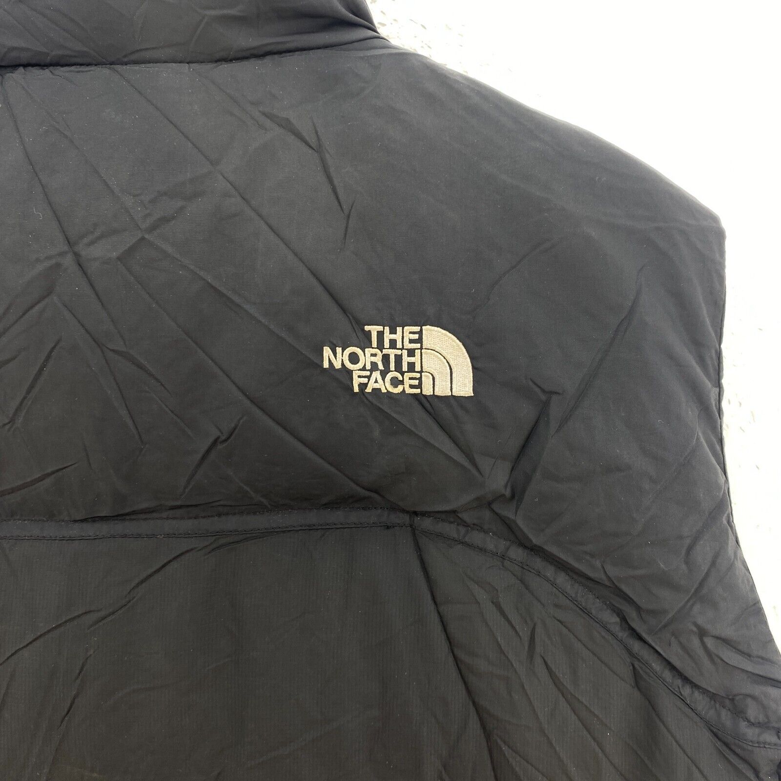 The North Face 700 Logo Black Full Zip Vest Jacket Size XL Women's