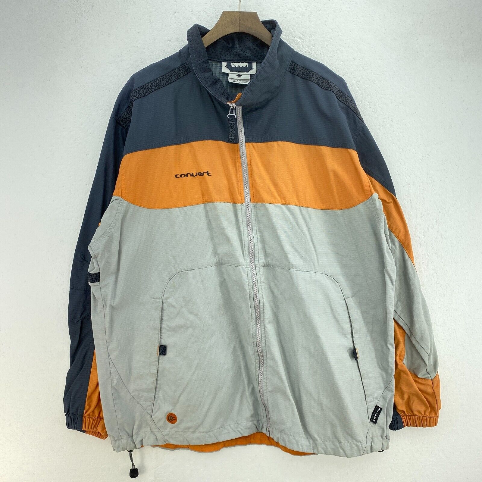 Columbia Sportswear Packable Convert Full Zip Gray Jacket Size L