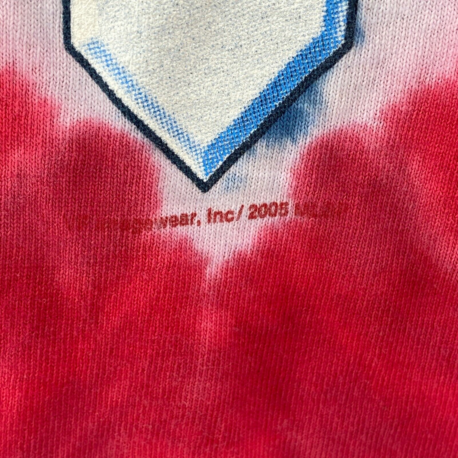 Lee Boston Red Sox MLB Baseball Navy Blue Red Tie Dye T-shirt Size M