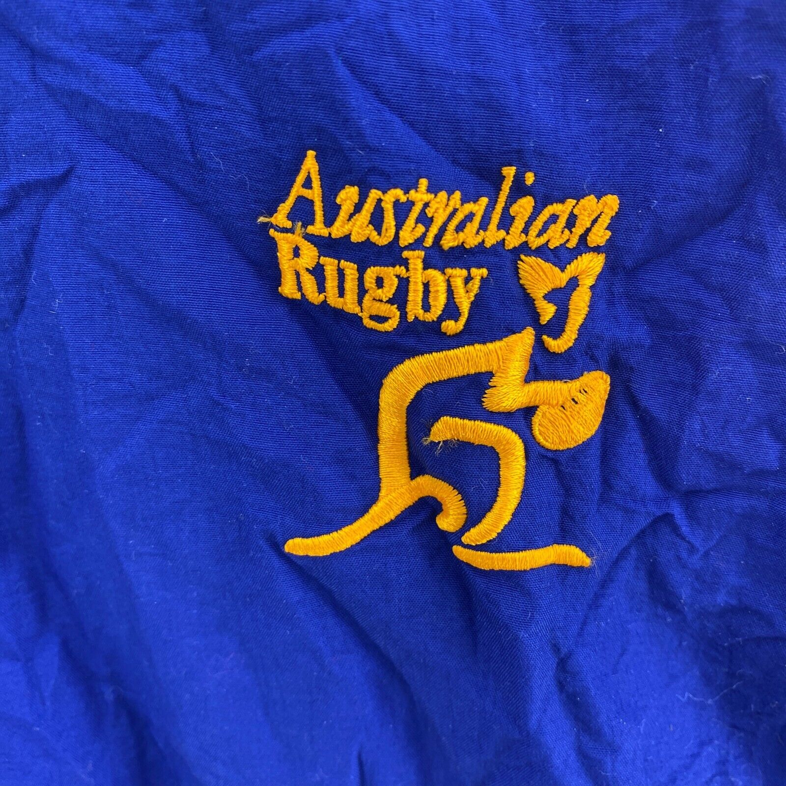 Vintage Reebok Australian Rugby Blue White Full Zip Light Jacket Size XL