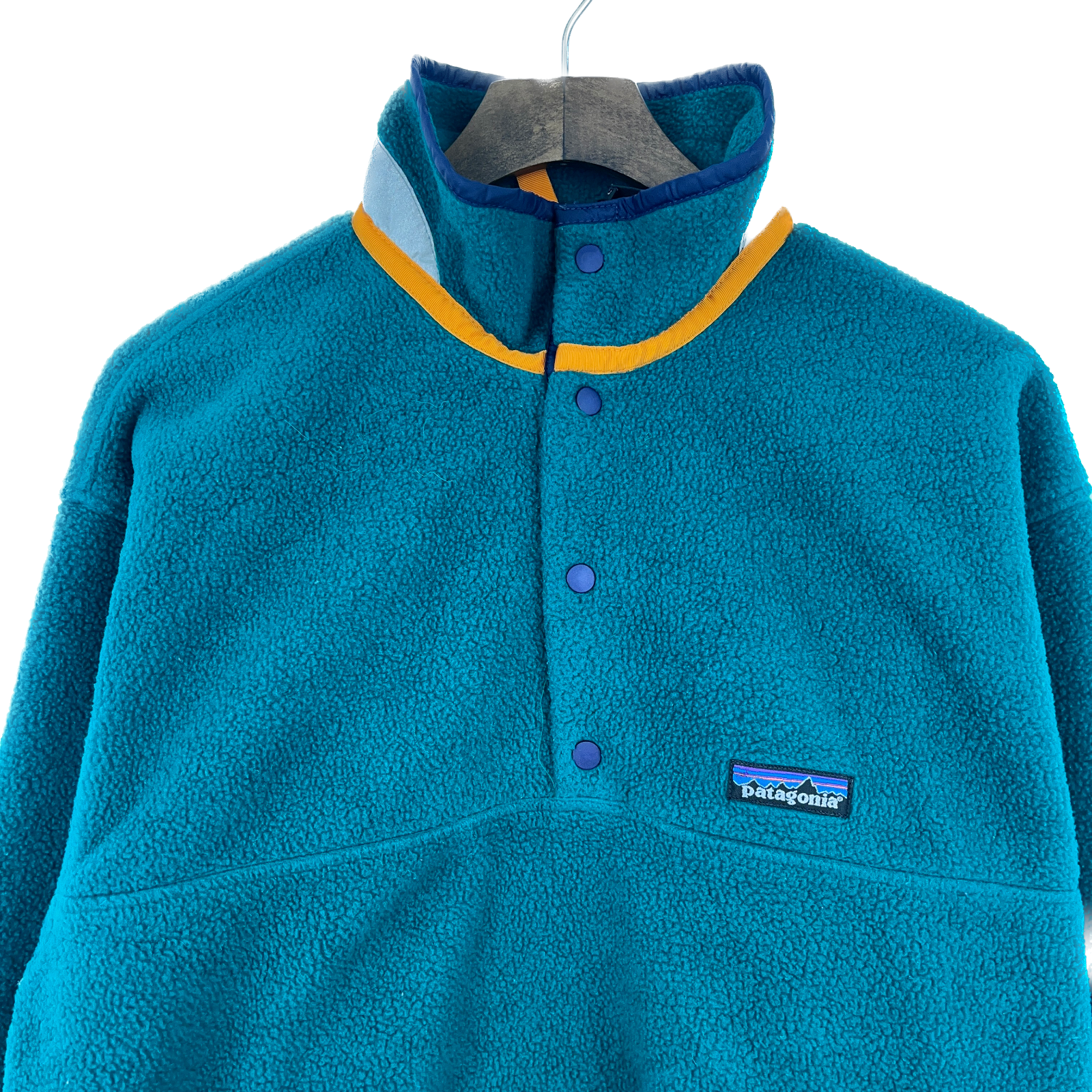 Vintage Patagonia Snap-T Green Earth Tone Fleece Pullover Jacket Size L Kids