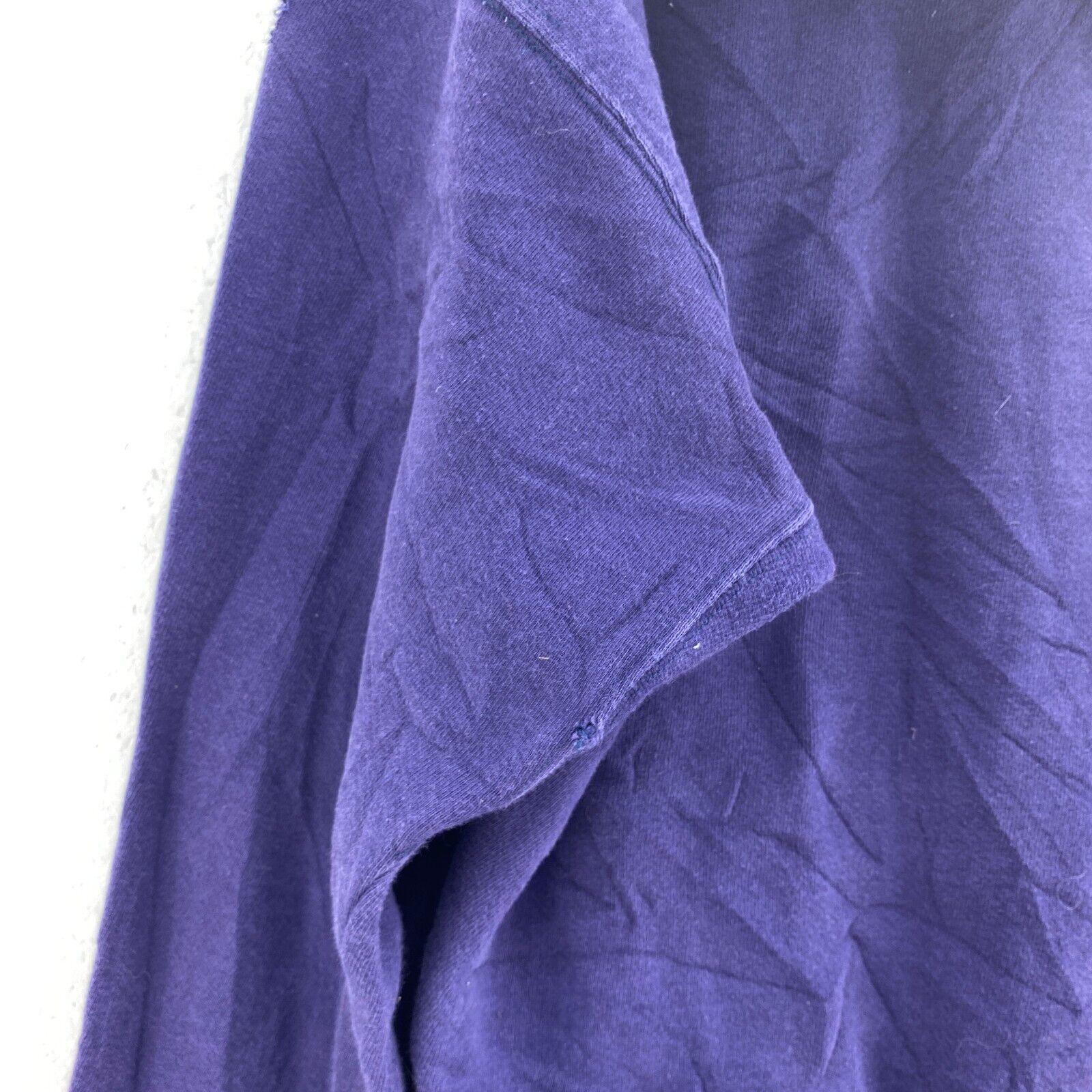 L.L Bean Freeport Town Embroidered Purple Hoodie Size L 1/4 Button