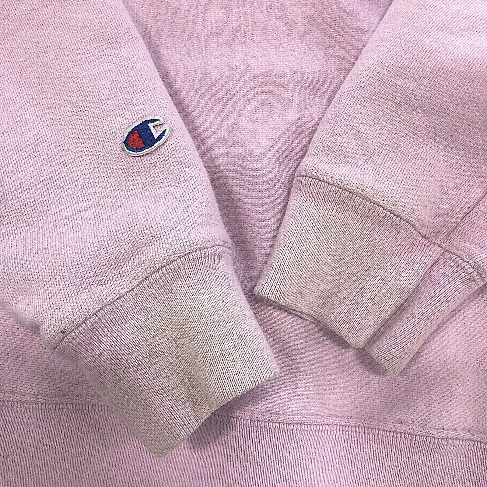 Champion Reverse Weave Vintage Hoodie Size Large Pink 90s