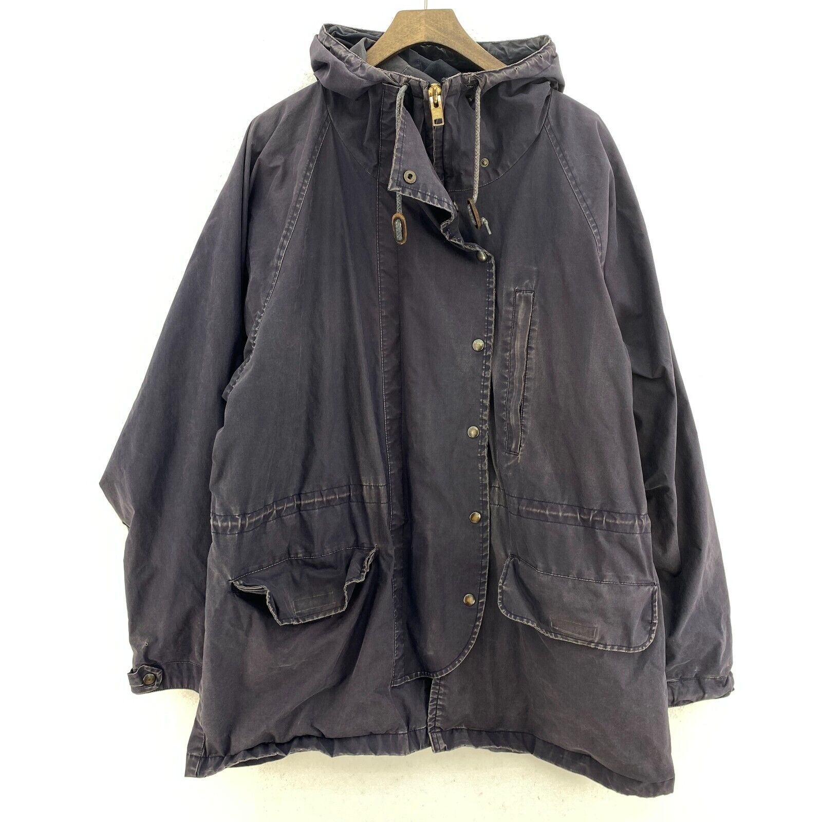 Polo By Ralph Lauren Logo Size M Full Zip Purple Hooded Jacket Size M