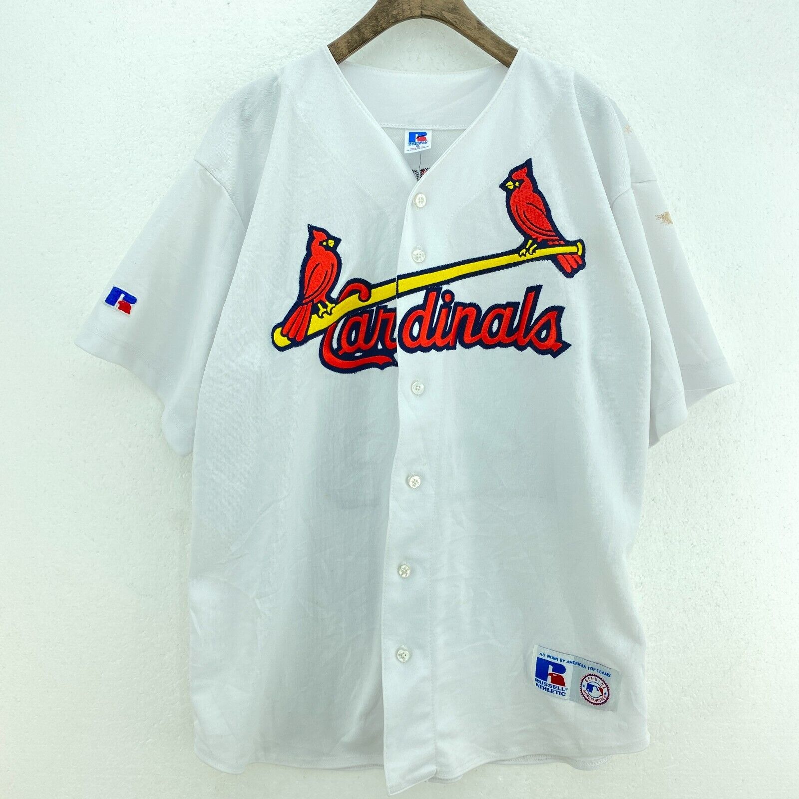 25 Mark McGwire St. Louis Cardinals Vintage White MLB Jersey XL