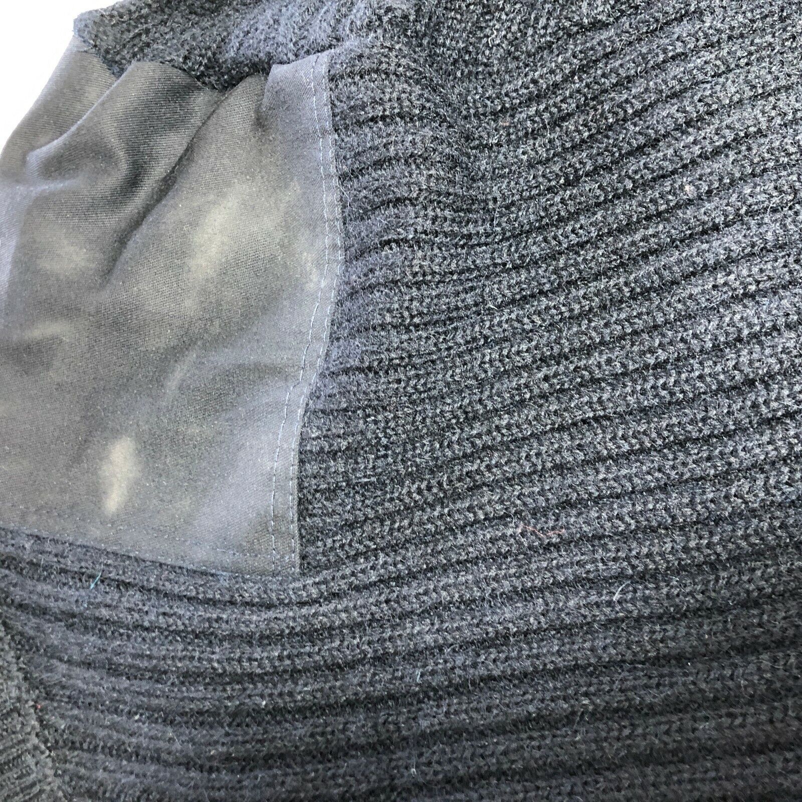 Jack Young 100% Wool Ribbed Sweater Slim Fit Size XXL Black
