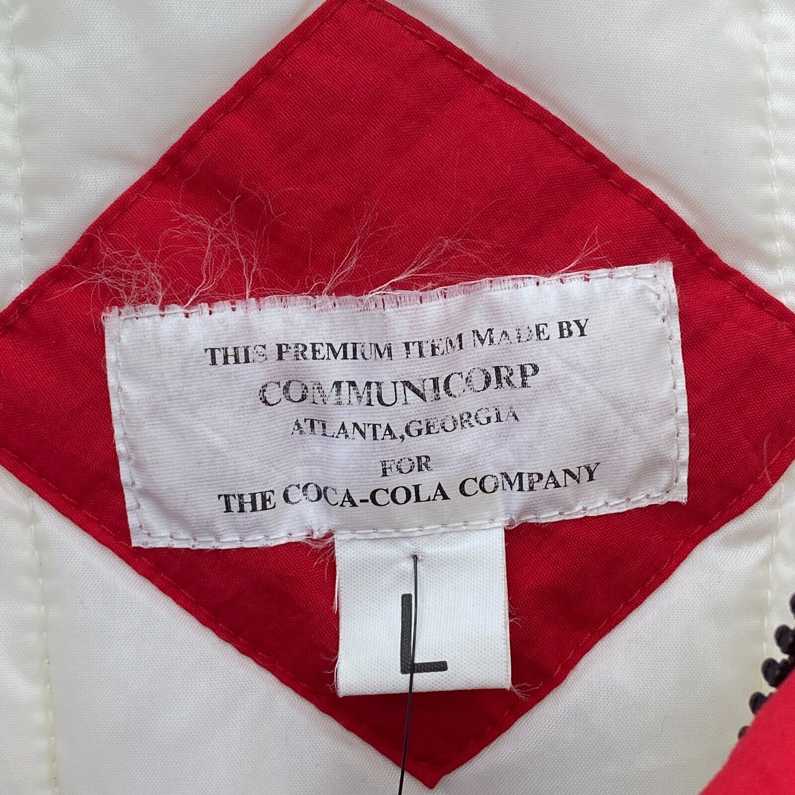 Enjoy Coca Cola Albertville 92 Olympic Full Zip Insulated Red Jacket Size L