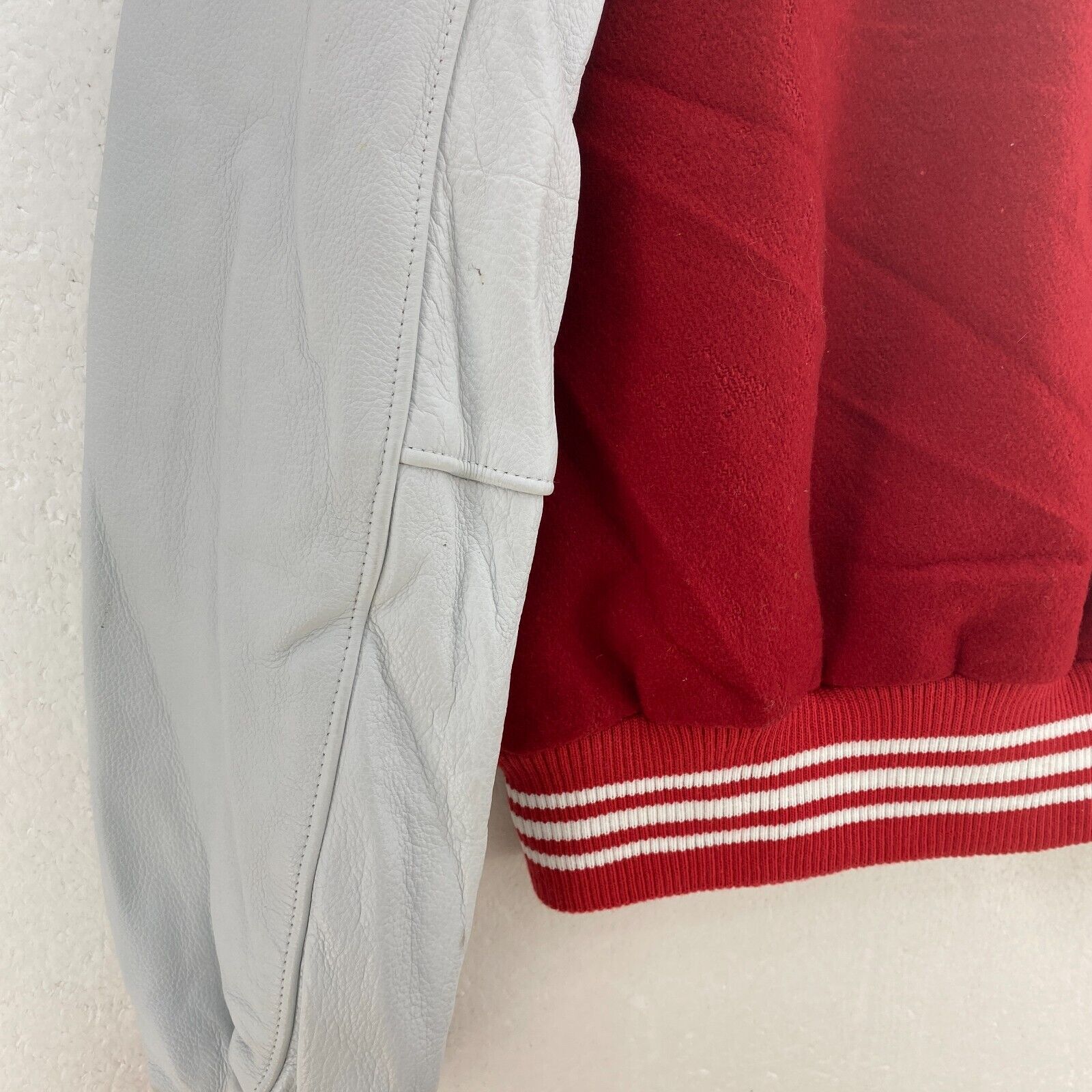 Roots A Letterman Snapped College Red Jacket Size 4 Women's