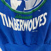 Logo 7 Minnesota Timberwolves NBA Logo Blue Sweatshirt Size M Crew Neck