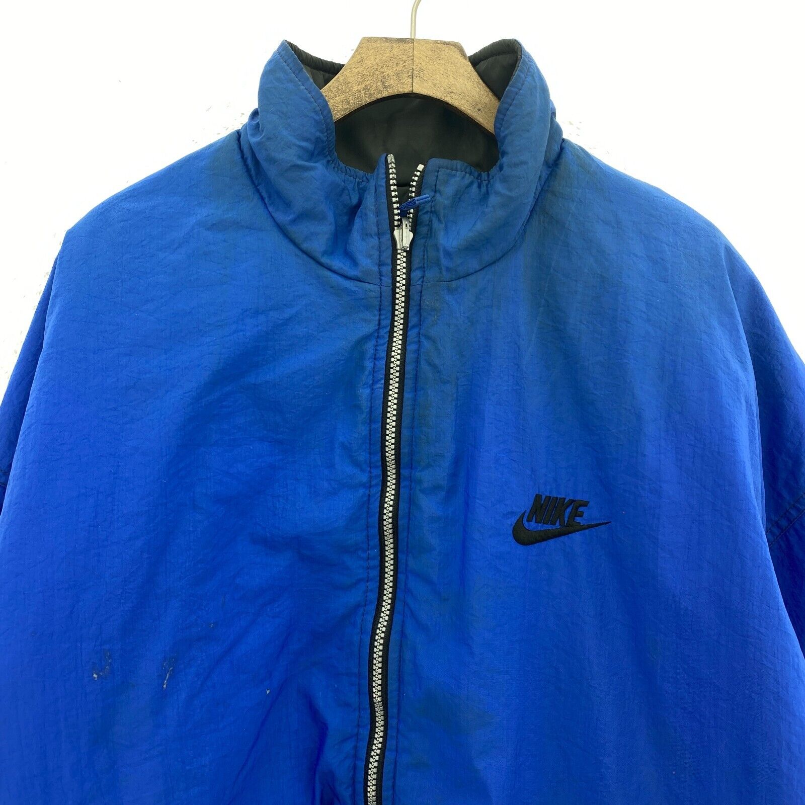 Nike Logo Insulated Jacket Size XL Reversible Black Full Zip Up