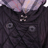 Barbour Valerie Trench Quilt Black Jacket Size 8