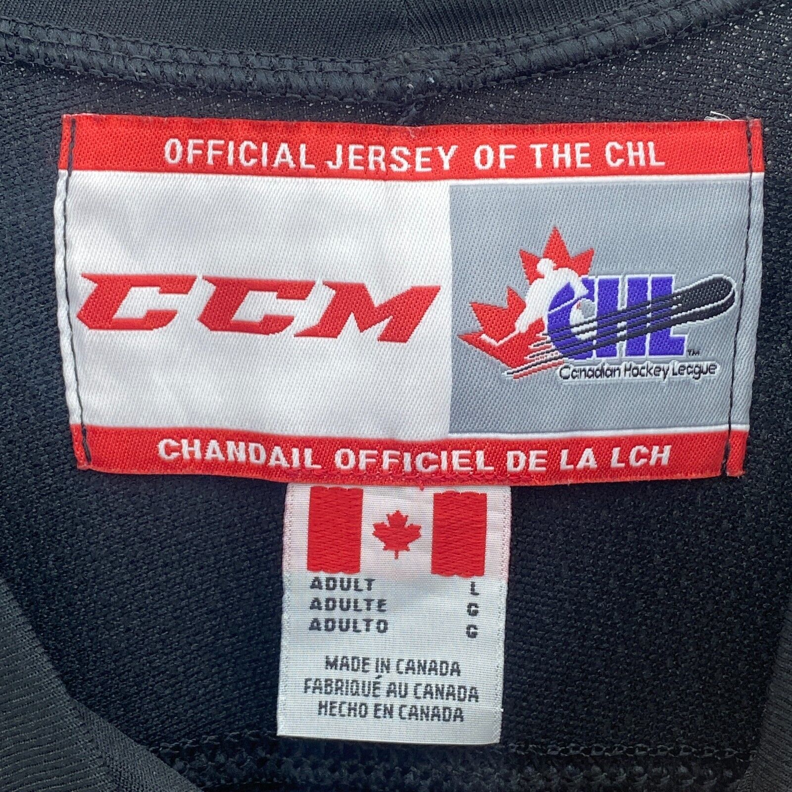 CCM Hamilton Bulldogs Black Hockey Jersey Size L OHL