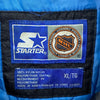 Vintage Edmonton Oilers NHL Black Quarter Zip Insulated Pullover Jacket Size XL