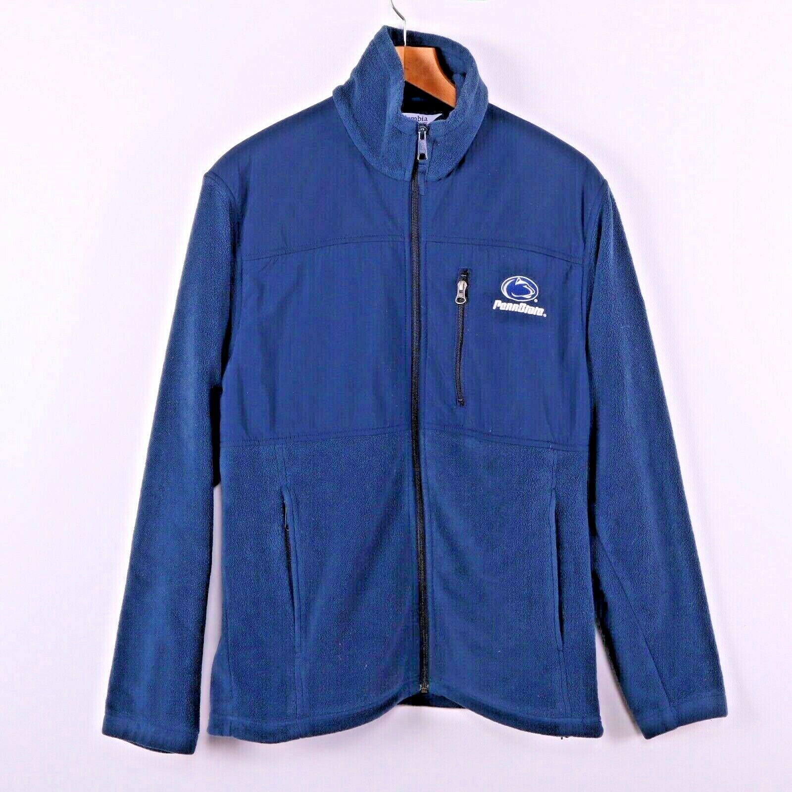 Penn State Nittany Lions Football NCAA Blue Columbia Fleece Men's Jacket Size M