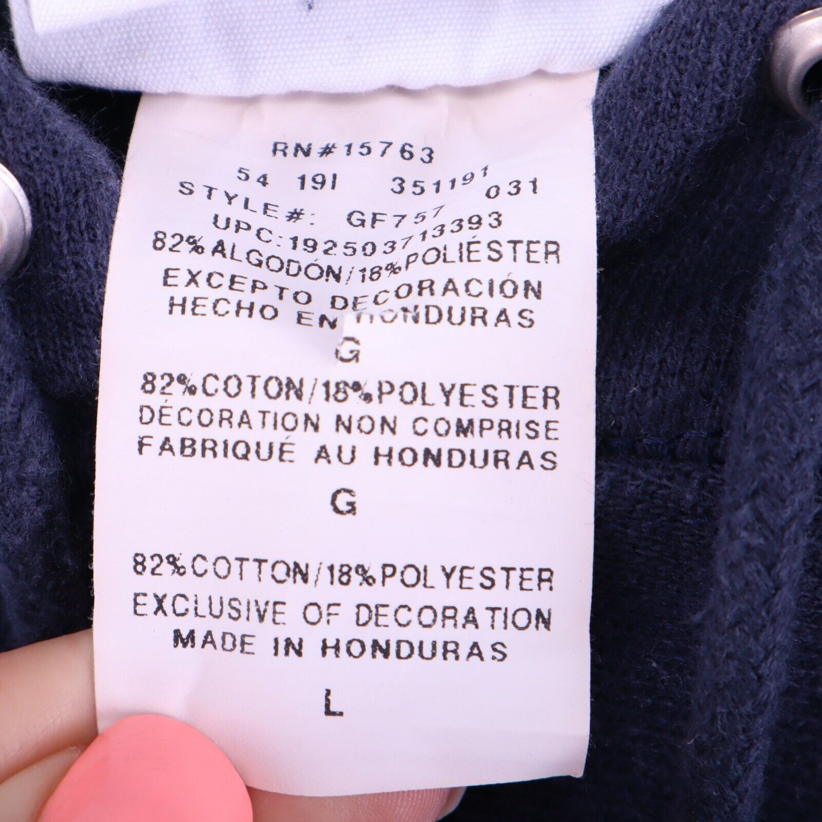 Champion Reverse Weave Blue Hoodie Size Large