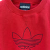 Vintage Adidas Logo Crewneck Red Sweatshirt Size L Kids Pullover