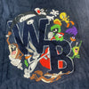 Warner Bros #34 Looney Tunes Bugs Bunny Full Zip Fleece Navy Blue Hoodie Size M
