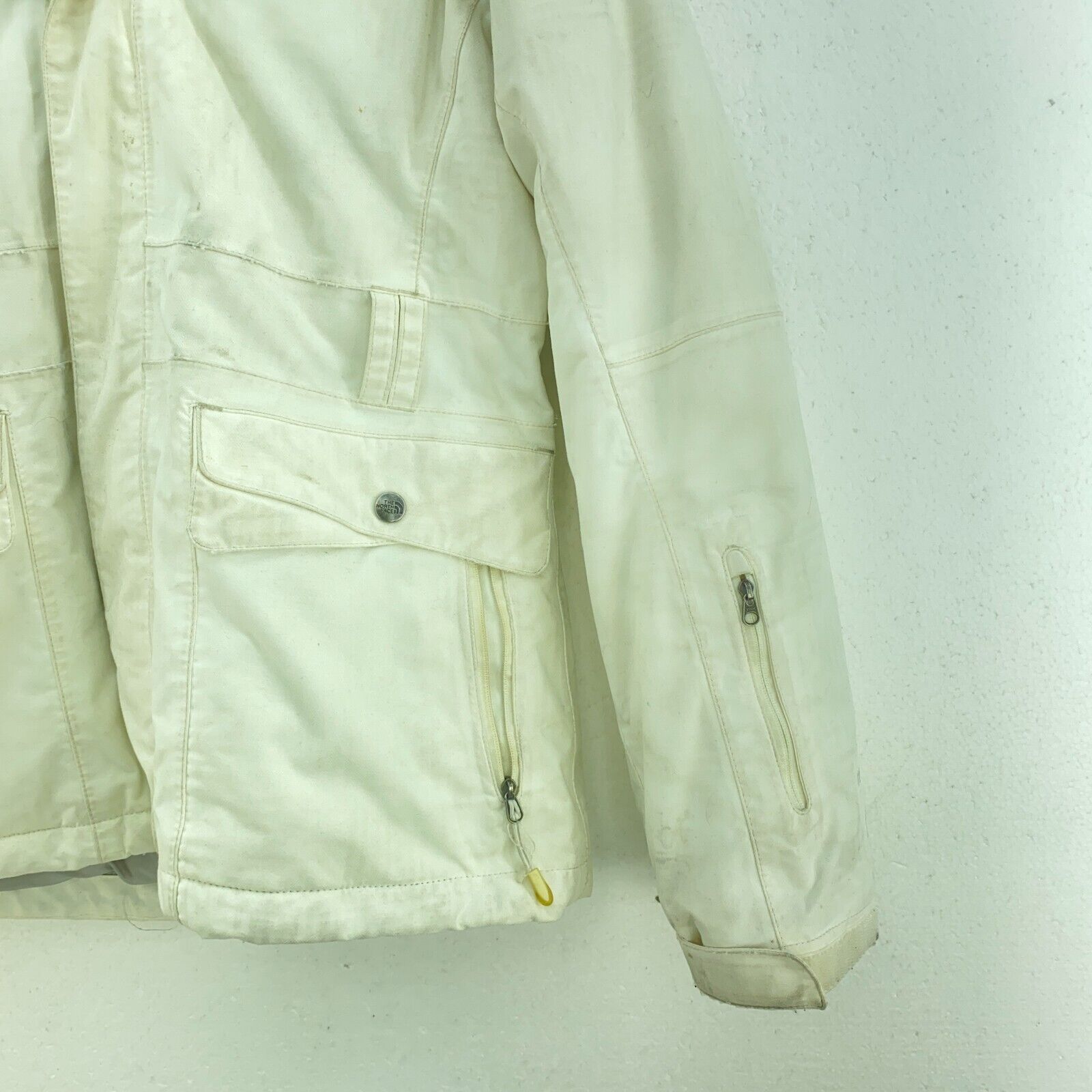 The North Face Women's White Full Zip Hooded Jacket Size M