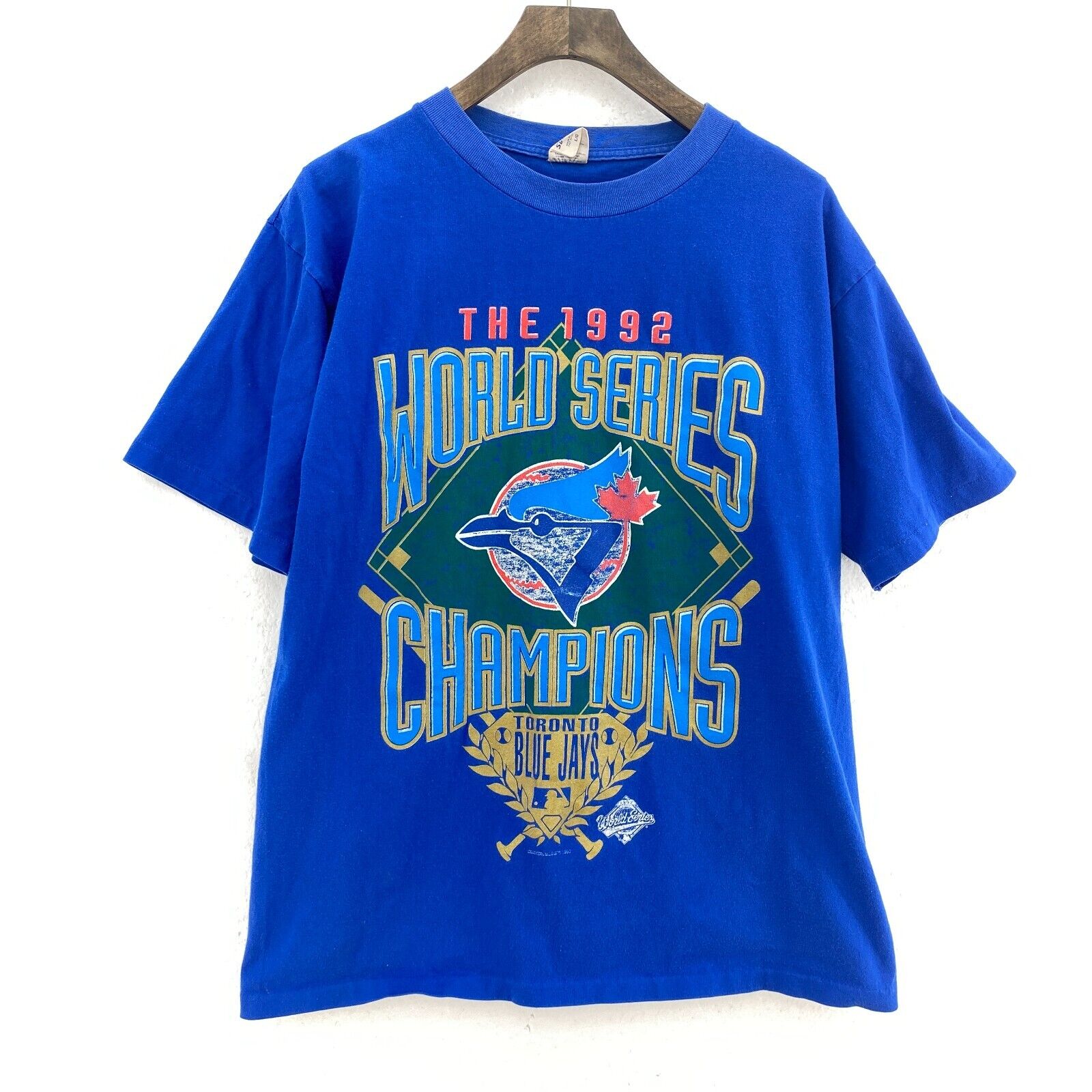 Starter 1992 World Series Champions Toronto Blue Jays MLB Blue T-shirt Size L