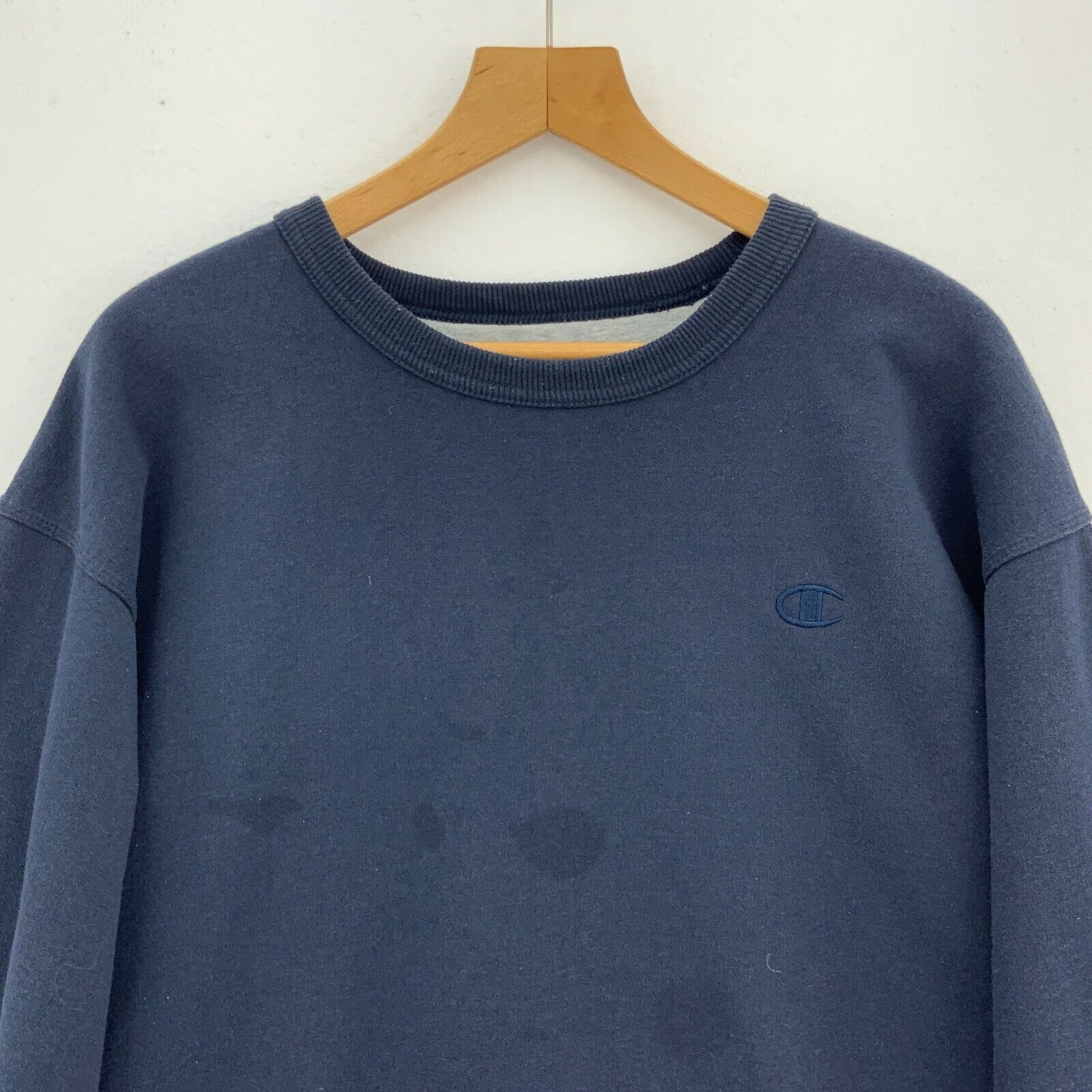 Champion Navy Blue Logo Sweatshirt Size XL