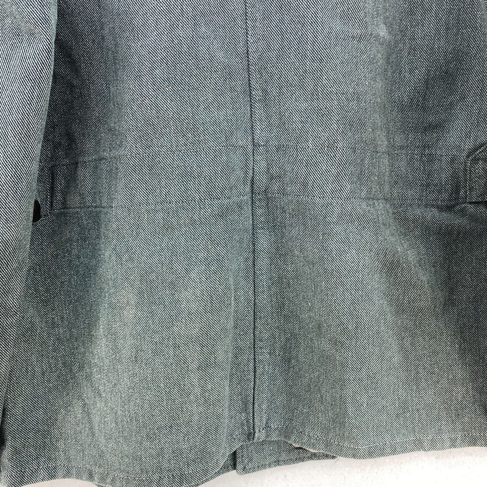 Vintage Gray Double Pocket Button Up Shirt Jacket Size S