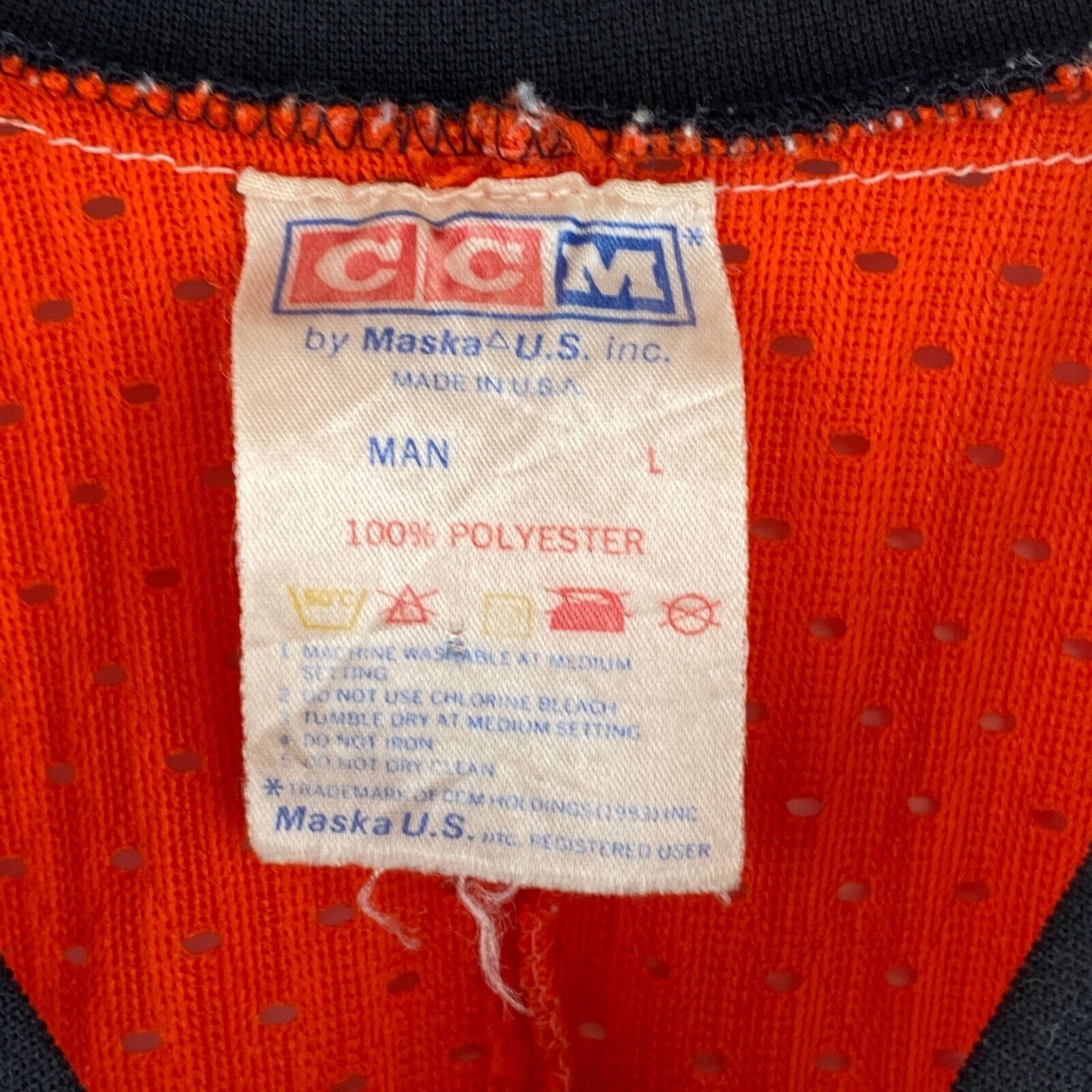 Vintage CCM Philadelphia Flyers NHL Mesh #16 Bobby Clark White Jersey Size L