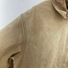 Carhartt Workwear Logo Tan Jacket Size 46 Full Zip Up