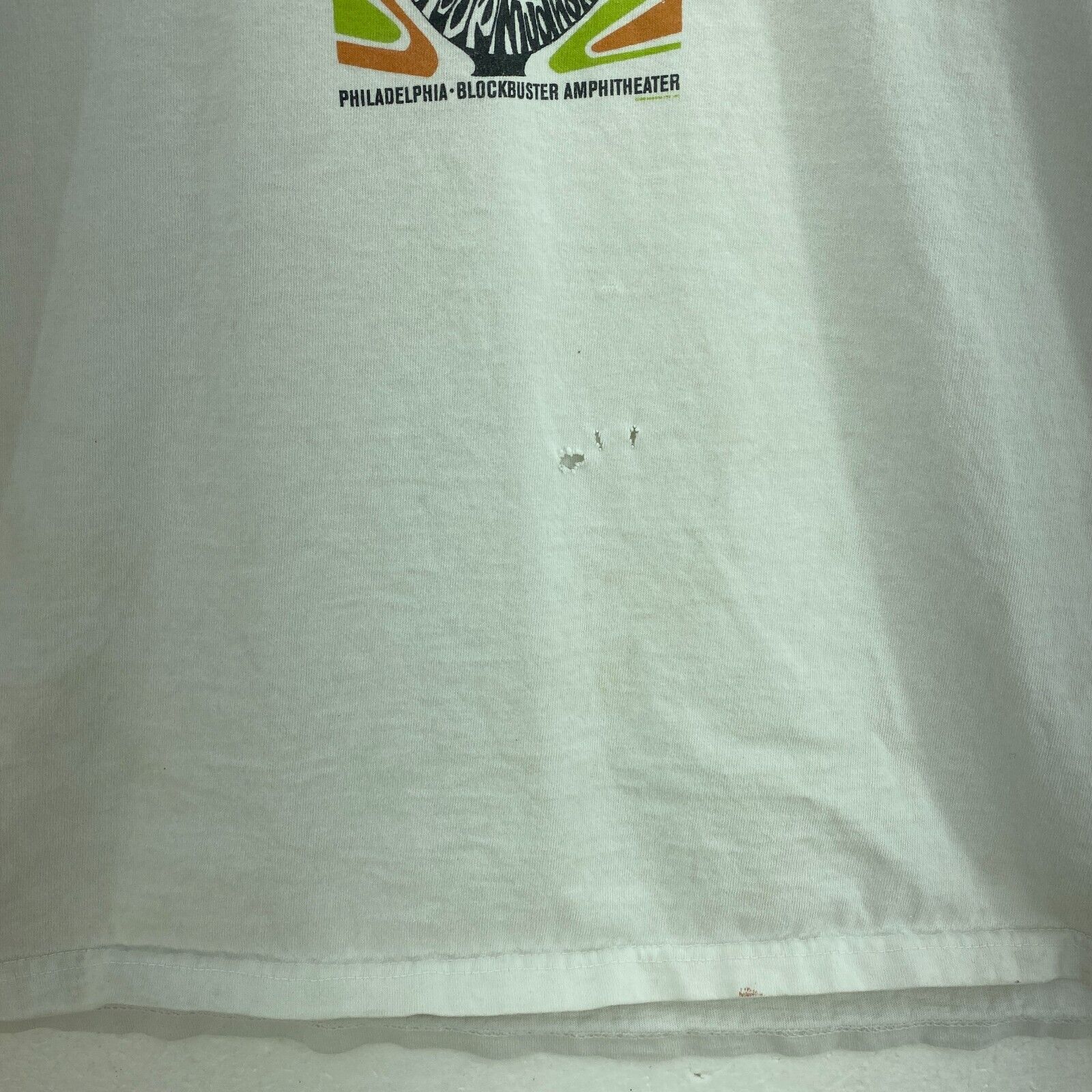 Pearl Jam Rock Band Philadelphia Blockbuster White T-shirt Size L