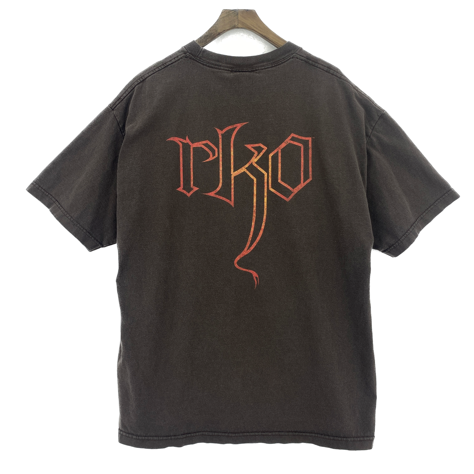 Wrestling WWE Randy Orton Rko Logo Graphic Print Brown T-shirt Size XL