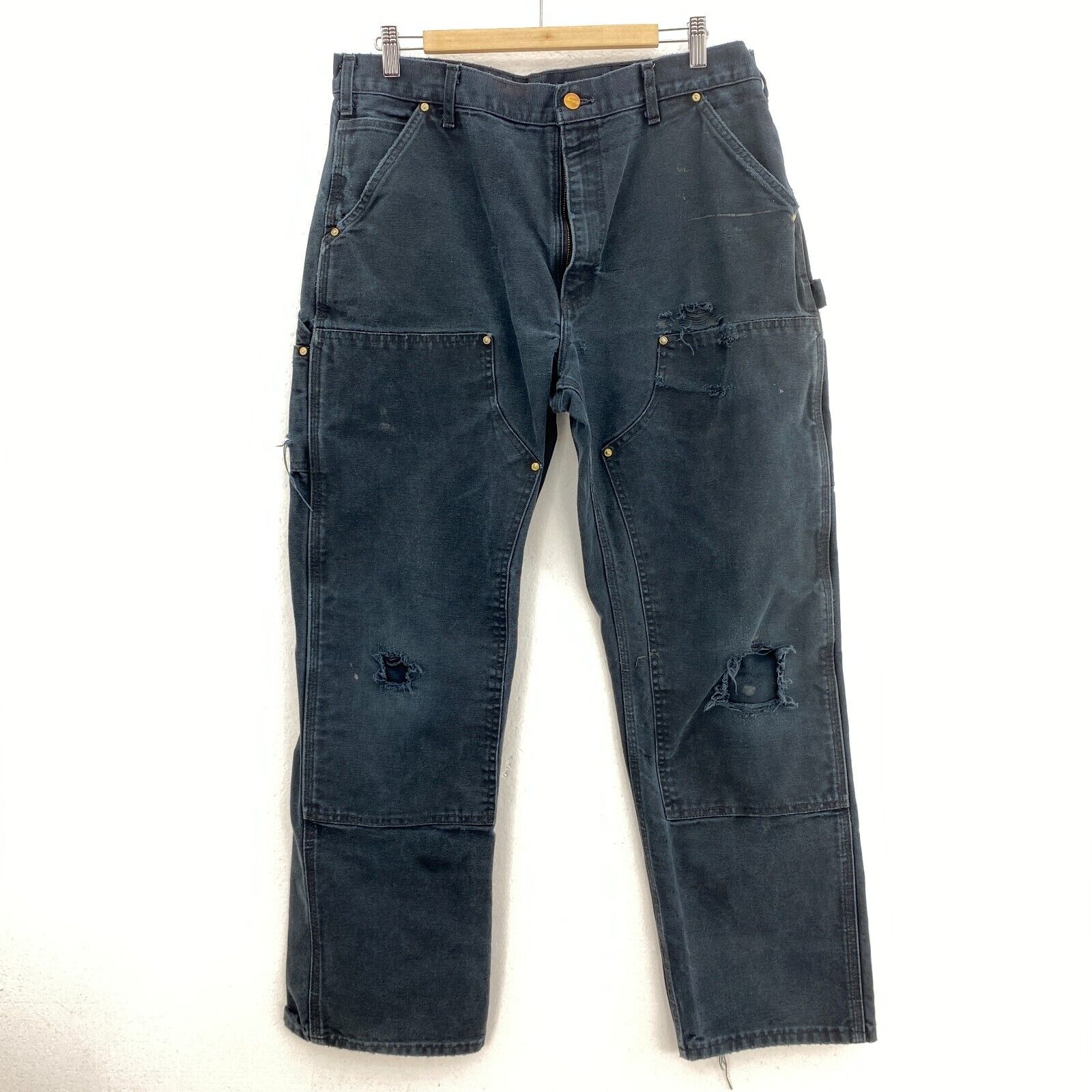 Carhartt Workwear Black Denim Cargo Pants Size 36