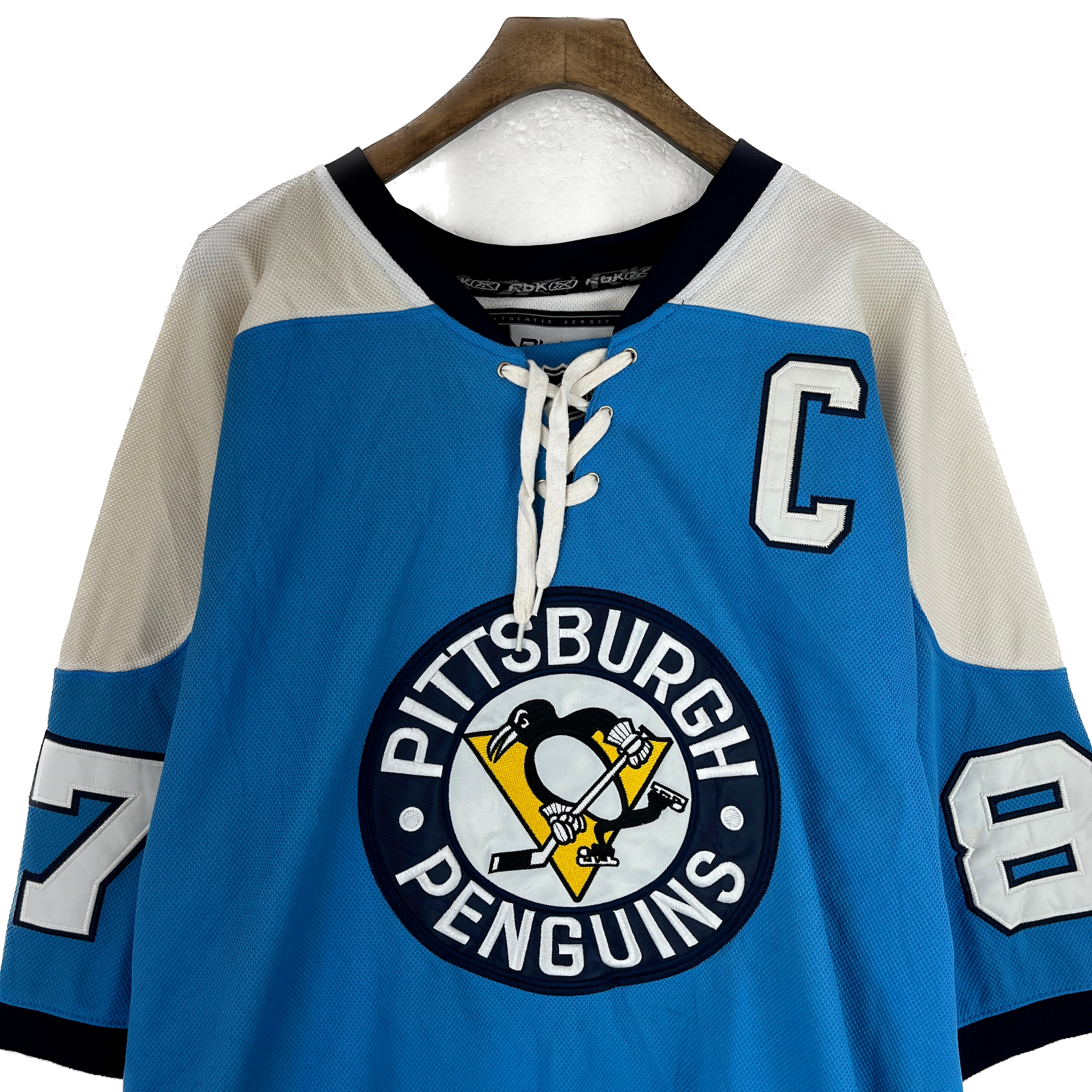Vintage Reebok CCM Pittsburgh Penguins #87 Sidney Crosby Blue Jersey Size 54