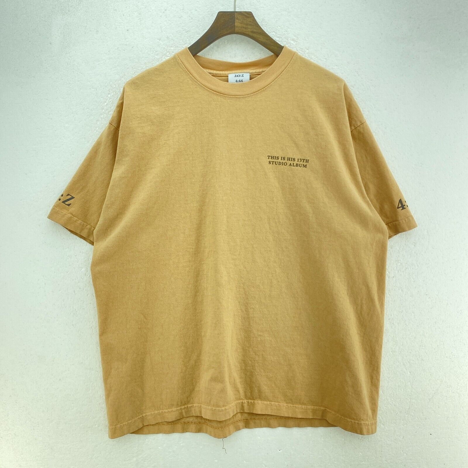 Jay Z 4:44 New York City This Is His 13th Studio Album Orange T-shirt Size L