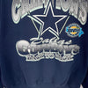 Super Bowl XXVIII Champions Dallas Cowboys NFL Navy Blue Sweatshirt Size L