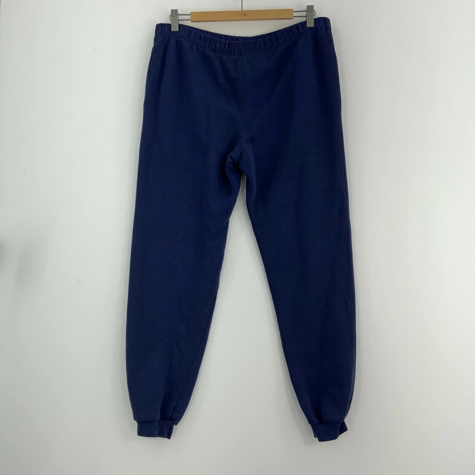 Mickey Mouse Disney Sweatpant Activewear Fleece Lined Blue Size L 90s
