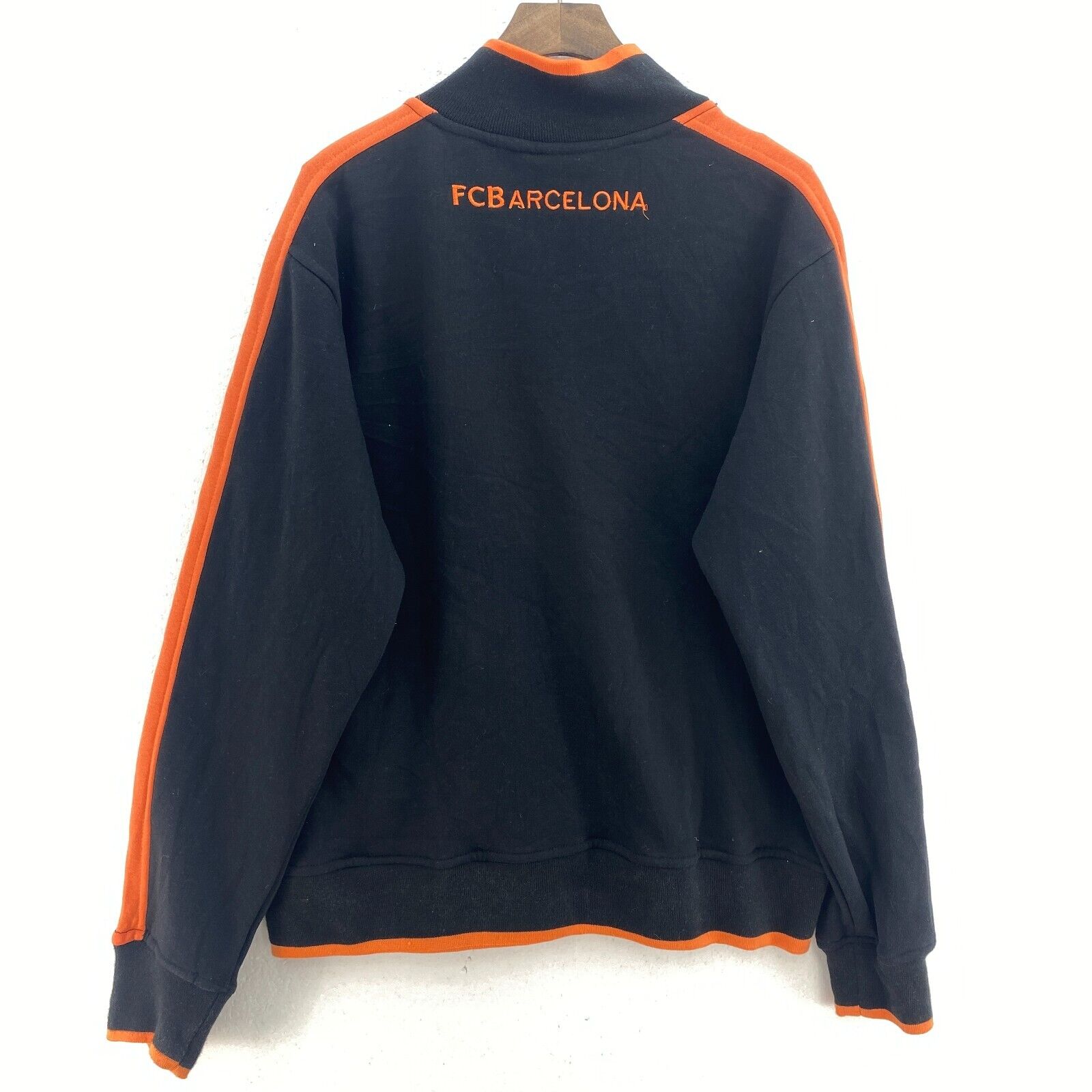 FC Barcelona FCB Club Full Zip Black Jacket Size L