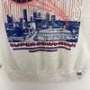 Vintage Logo 7 Minneapolis NFL Super Bowl 1991 XXVI White Sweatshirt Size M