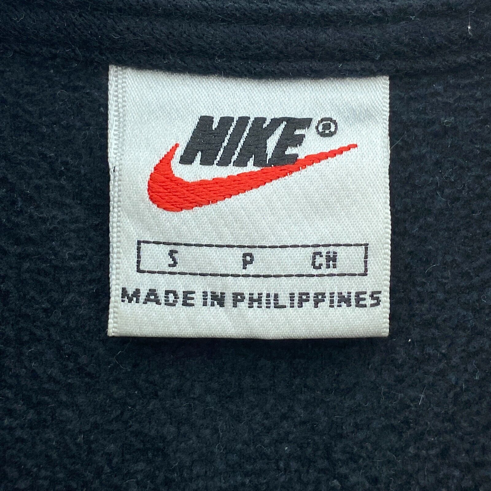 Vintage Nike Logo Swoosh Full Zip Fleece Vest Jacket Size S